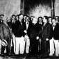 Kerry team being greeting by Mayor La Guardia of New York in 1933