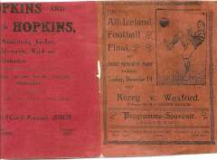 1913 All Ireland Final Programme - Kerry Vs Wexford