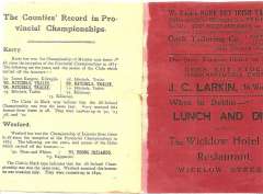 1913 All Ireland Final Programme (Part 2)