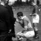 Kerry captain Mick Murphy meets Bishop Lucy at the Cork Athletic Grounds in 1958