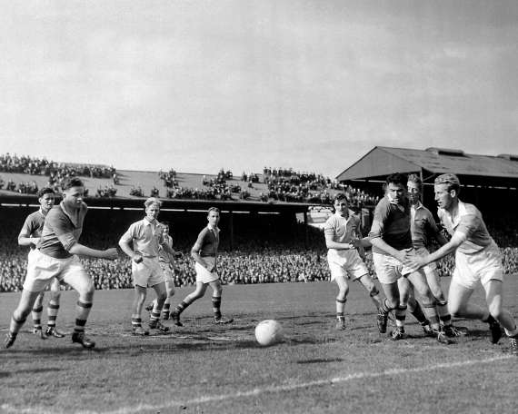 Ned Roche and Kevin Heffernan during the 1955 All Ireland Final