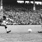 Mick O'Dwyer shoots for goal in the 1969 All Ireland Final against Offaly