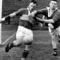 Johnny Culloty clearing his lines in a National League Game V Offaly in Killarney 1961