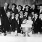 Victory Cake being cut on top of Sam Maguire
