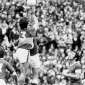 John O Keeffe and Jimmy Barry Murphy challenge for the ball