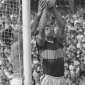 John O'Keeffe claims the ball ahead of Charlie Nelligan in the 1982 Munster Final