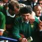 Mick O Dwyer and Jack O Shea celebrate after beating Tyrone in 1986