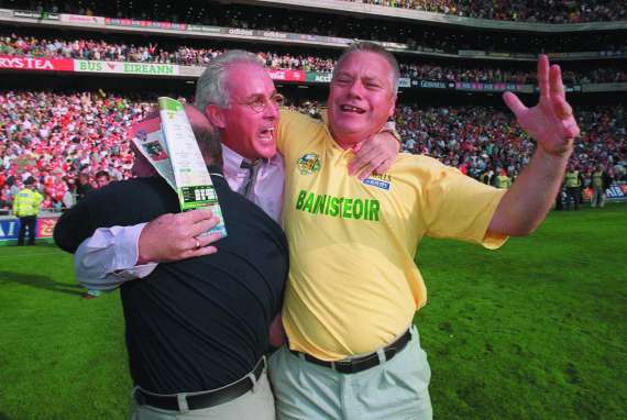 Paidi O Se and Sean Walsh celebrate winning the 2000 All Ireland Final