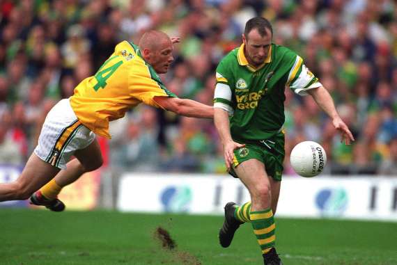 Declan O'Keeffe and Graham Geraghty during the 2001 All Ireland semifinal against Meath