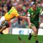 Declan O'Keeffe and Graham Geraghty during the 2001 All Ireland semifinal against Meath