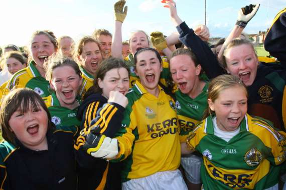 Celebrations after All Ireland Ladies U14A Football Final