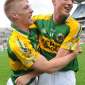 Kieran Donaghy and Tommy Walsh celebrate the All-Ireland Qualifier win over Monaghan in 2008