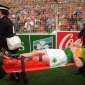 Billy O'Shea is stretchered off during the 1997 All-Ireland Final 