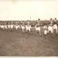 Jackie Lyne leads Killarney out in the 1950 final against Castleisland