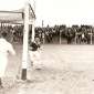 Niall Sheehy hammers the ball past Weeshie Fogarty in the 1966 County Final