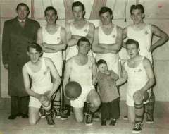 Tralee Shamrocks Senior Basketball team in Tralee CYMS in 1956