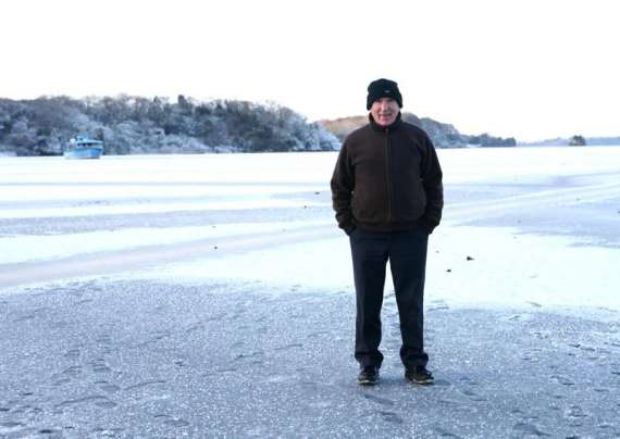 Weeshie on a frozen Lough Leane