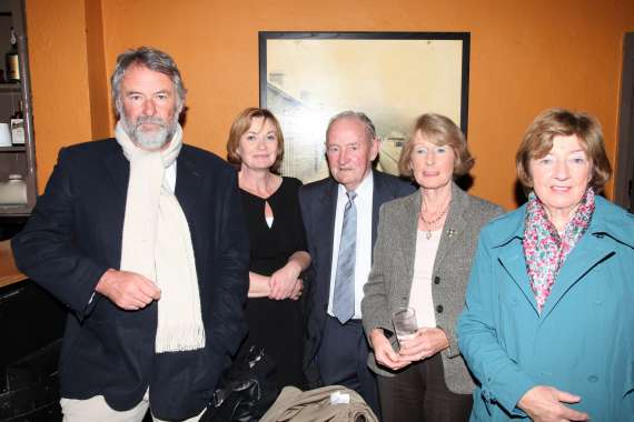 Colm Keane (Author and Journalist), Una Keane (RTE News Reader), Frankie Walsh (1959 Waterford All Ireland Hurling winning captain) and friends