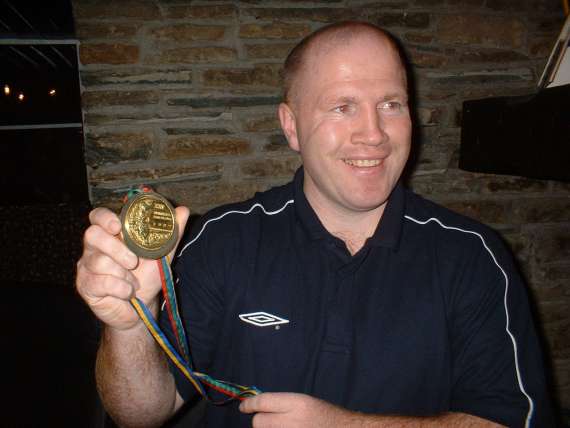 Michael Carruth with his Olympic Gold medal