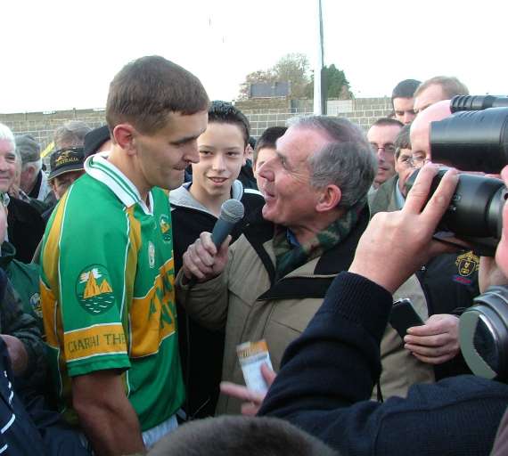 Weeshie interviewing Maurice Fitzgerald after the 2005 County Final