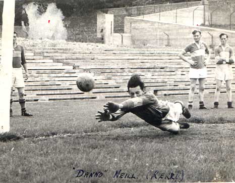 1953 - Kerry goalkeeper Donal 'Marcus' ONeill in training