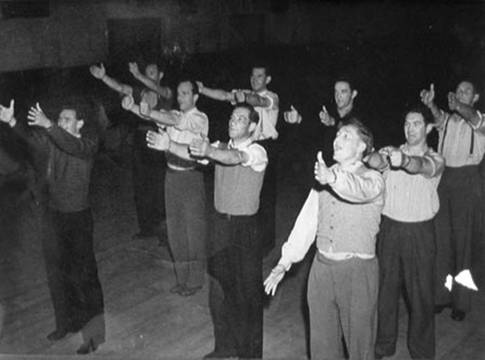 A unique shot of Kerry training in the Killarney Town Hall before the 1953 All Ireland Final
